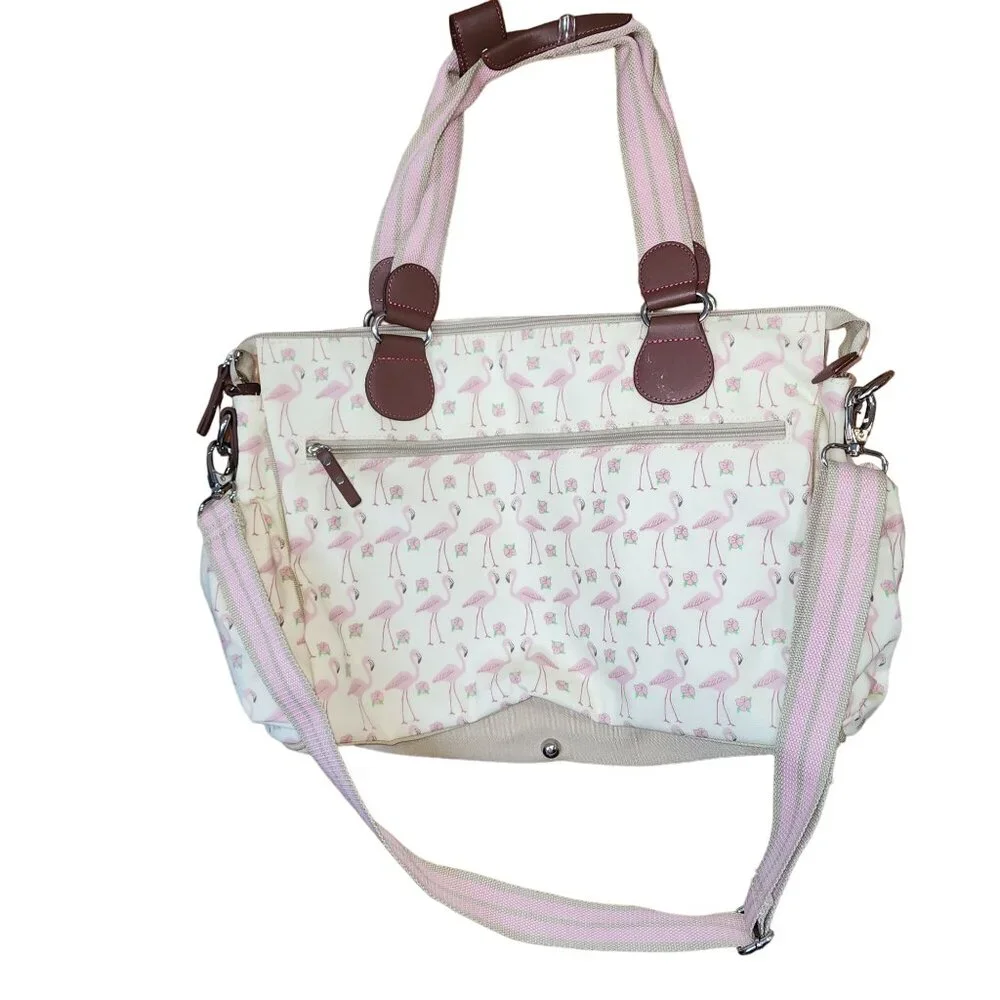 Yummy Mummy Pink Lining Flamingo Diaper bag TWINS